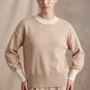 Unbranded Women’s Sweater Beige Quiet Luxury Coastal Grandma Neutral Soft S